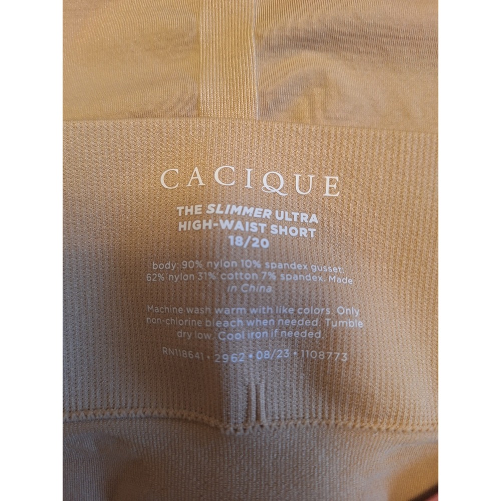 Cacique The Slimmer Ultra High-Waist Short Shapewear Nude Beige 18/20 NWT - Picture 6 of 6